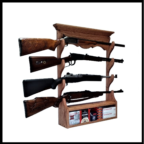Oak Wall Gun Racks