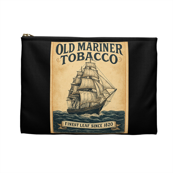 Double Sided Vintage Tall Ship Men`s Accessory or Tobacco Pouch