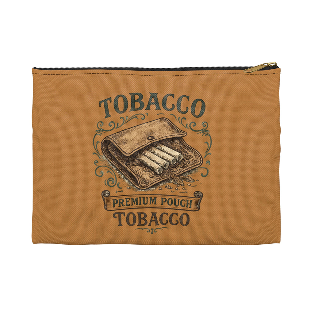 Men`s Accessory Pouch with Vintage Tobacco Ad, Double Sided