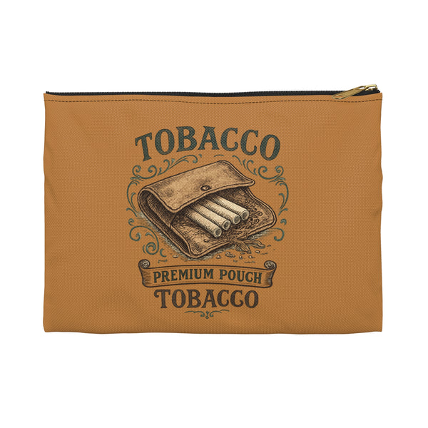 Men`s Accessory Pouch with Vintage Tobacco Ad, Double Sided