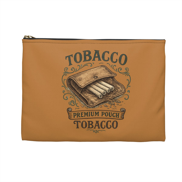 Men`s Accessory Pouch with Vintage Tobacco Ad, Double Sided