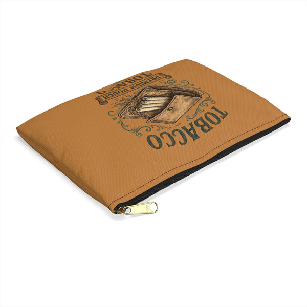 Men`s Accessory Pouch with Vintage Tobacco Ad, Double Sided