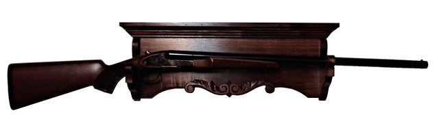 Walnut Wall Mount Gun Rack Display by Gun Racks For Less