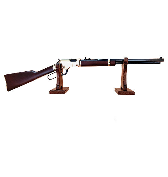 Oak Wooden Gun Rack Stand Presentation Table Display - Rifle Shotgun Lever