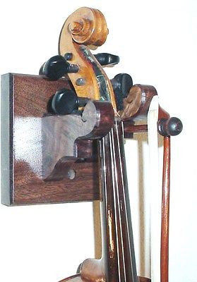 Walnut Wooden Violin & Bow Hanger Wall Mount Display