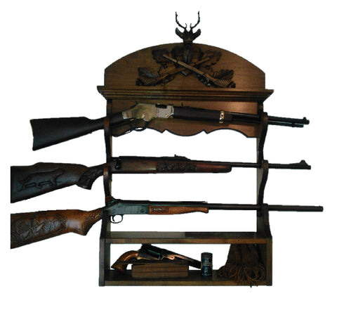 Carved 3 Gun Rack By Gun Racks For Less