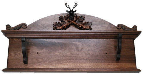 Walnut Carved Rack by Gun Racks For Less