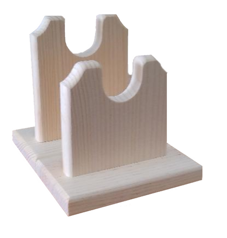 Pine Wooden Gun Rack Stand Rifle Shotgun Two Piece Table Mantle Display