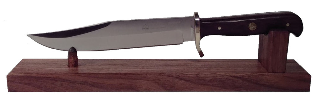 Walnut Wooden Knife Stand Display for 10" - 15" Hunting Bowie or Collectible Knives