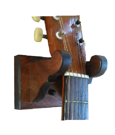Mahogany Wooden Guitar Hanger Classy Wall Mount Display