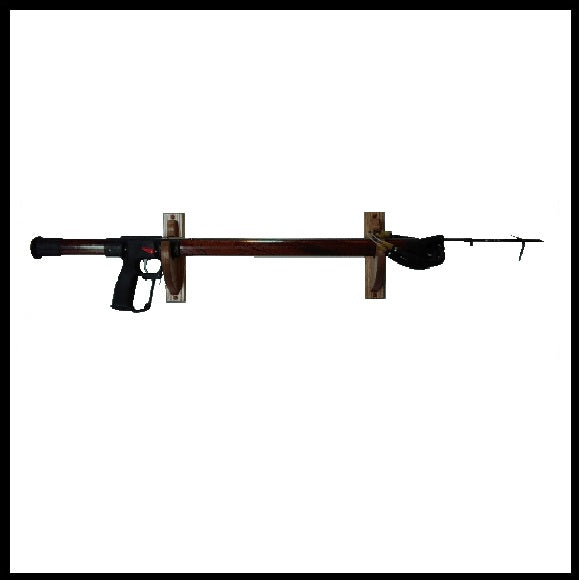 Wooden Speargun Holder Fishing Rod Wall Display