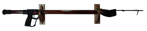 Oak Wooden Speargun Holder Fishing Rod Wall Display