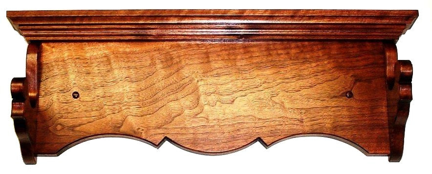 Walnut Wooden Gun Rack Antique Rifle Shotgun Heritage Wall Display