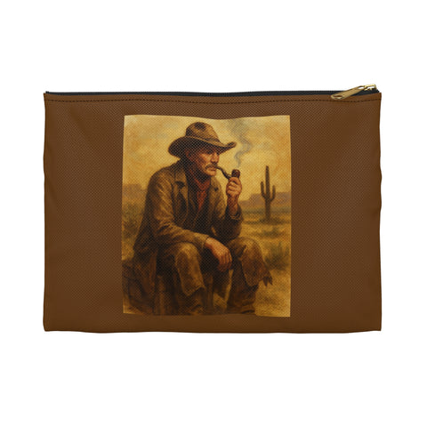 Double Sided Vintage Western Cowboy Men`s Accessory or Tobacco Pouch