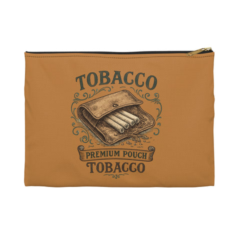 Men`s Accessory Pouch with Vintage Tobacco Ad, Double Sided