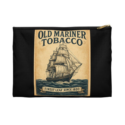 Double Sided Vintage Tall Ship Men`s Accessory or Tobacco Pouch
