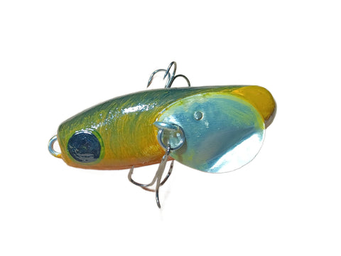 Handmade Wooden Fishing Lure - 2 3/4" Top Water Popper Flasher Bug
