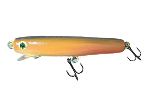 Handmade Wooden Fishing Lure - 4" Small Shallow Diver Red Horse Sucker Color