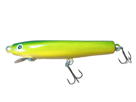 Handmade Wooden Fishing Lure - 4" Small Shallow Diver Peacock Color