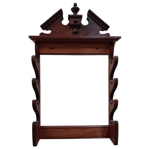 4 Place Sword Rack with Pediment Top