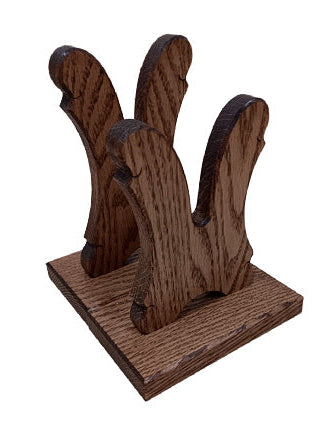 Oak Wooden Kentucky Long Rifle Presentation Table Display