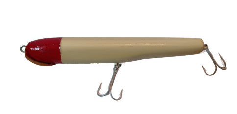 Handmade Wooden Fishing Lure - Wobbler Classic Vintage Color Red and White