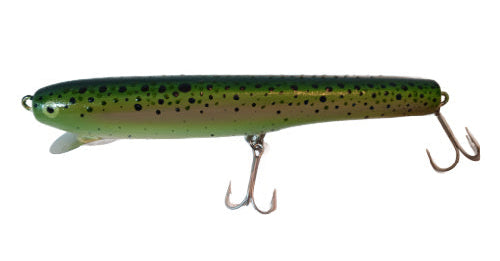 Handmade Wooden Fishing Lure - 9 1/2" Large Shallow Diver Rainbow Trout
