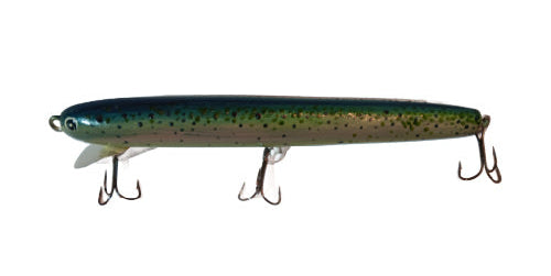 Handmade Wooden Fishing Lure - 9" Medium Shallow Diver Rainbow Trout