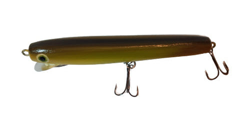 Handmade Wooden Fishing Lure - 8 1/2" Medium Shallow Diver Bronze Minnow