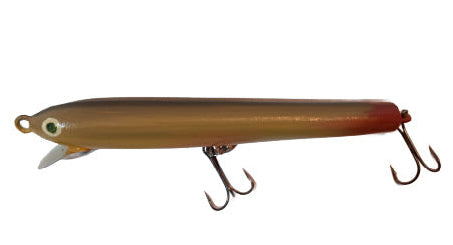 Handmade Wooden Fishing Lure - 8 1/2" Medium Shallow Diver Red Horse Sucker