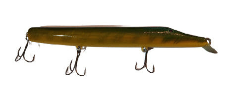 Handmade Wooden Fishing Lure Medium Shallow Diver - Grass Pickerel Muskie And Pike