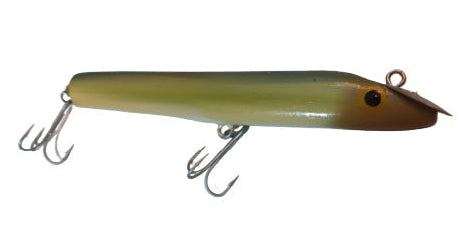 Handmade Wooden Fishing Lure - Smoke Grey Baitfish Diver