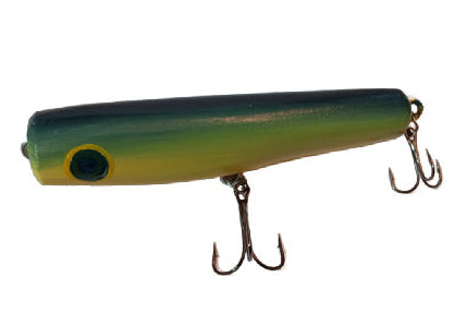 Handmade Wooden Fishing Lure - Top Water Popper 6" Shiner