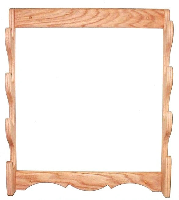 Oak Wooden Gun Rack 4 Place Rifle Shotgun Wall Mount Display
