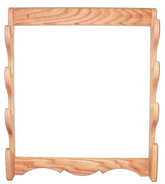 Oak Wooden Gun Rack 4 Place Rifle Shotgun Wall Mount Display