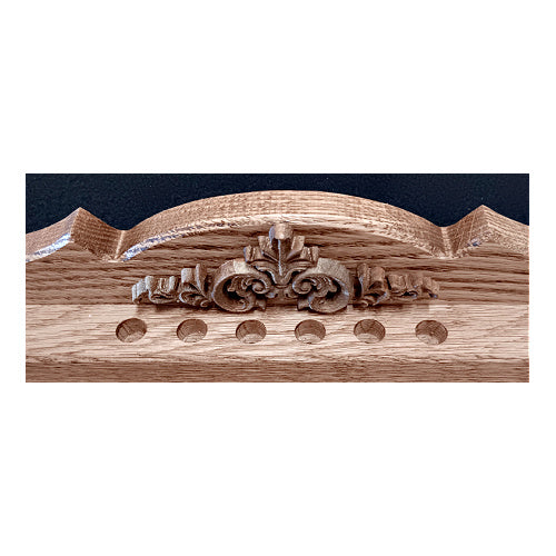 Rustic Western 5 Place Oak Revolver Gun Rack Stand