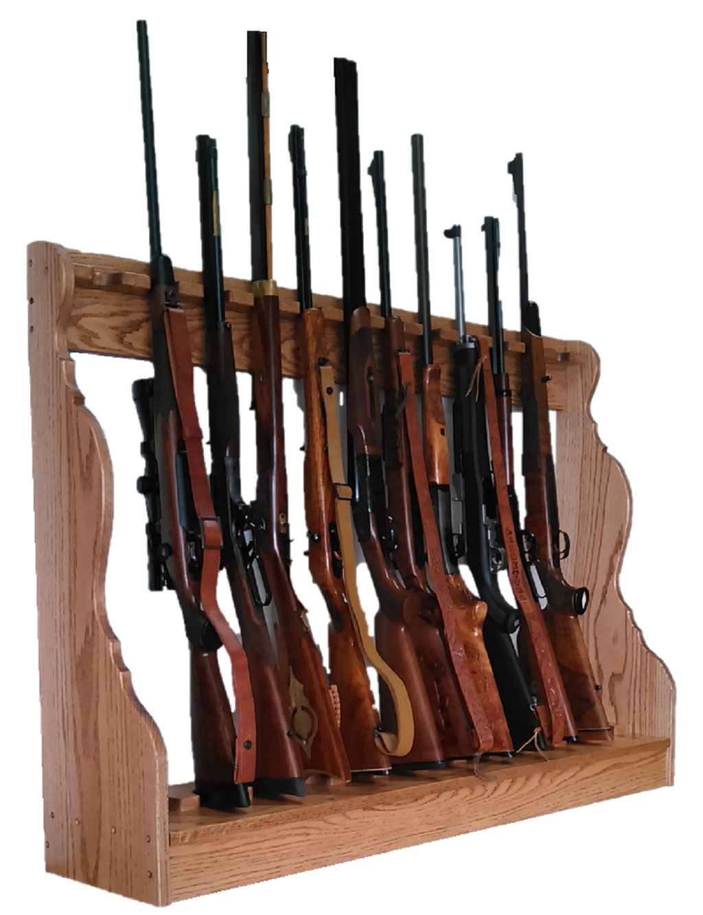 Gun Racks For Less Oak 12 Place Vertical Gun Rack