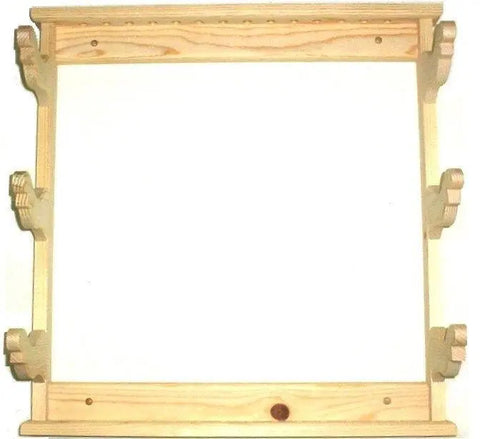 Pine Wooden Bow & Arrows Rack 3 Place Archery Wall Mount Display