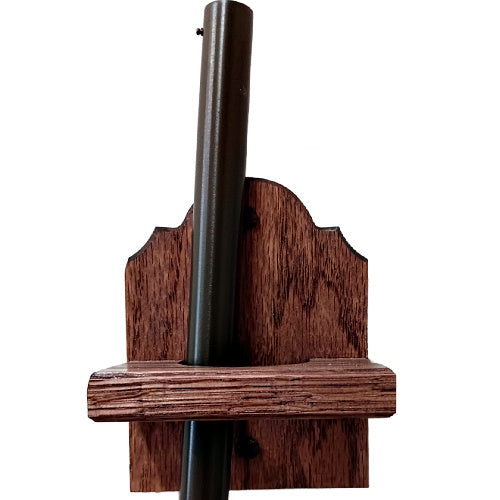 Single Oak Vertical Wall Gun Rack 