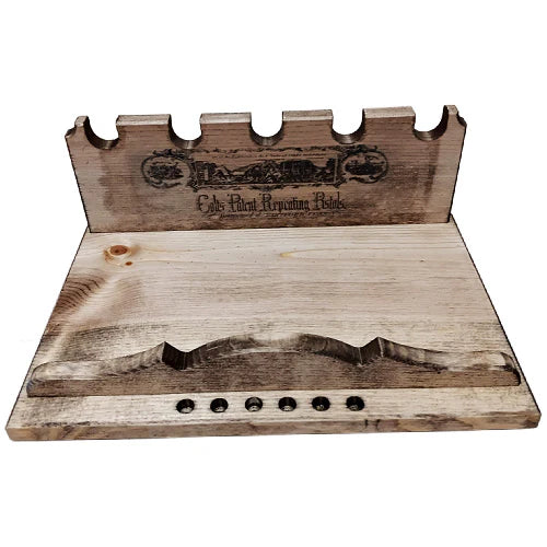 Rustic Western 5 Place Revolver Gun Rack Stand