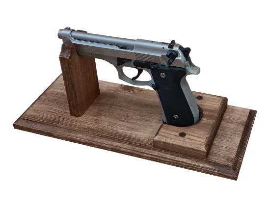 Rustic Pistol Table Top Auto Gun Rack Stand