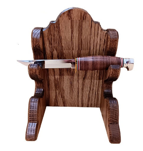 Oak Wooden Two Place Table Top Knife Stand Display