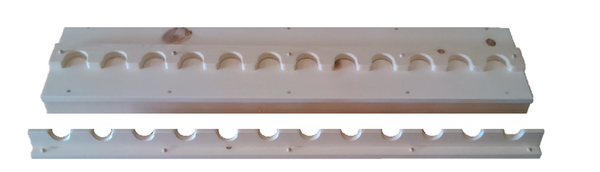 Pine Wooden Two Piece Vertical Wall Gun Rack 6 - 12 Rifle Spaces – Gun ...