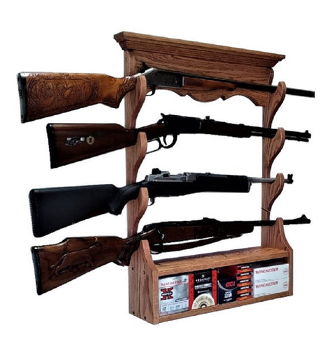 Oak 4 Gun Rack by Gun Racks For Less