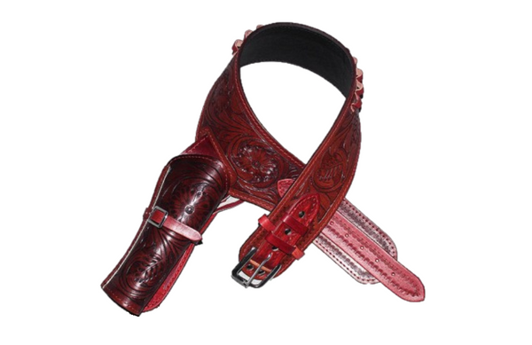 Western Tooled Leather Gun Holster .38/357 Caliber - Choice of Color