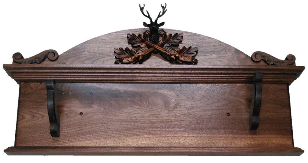 Black Forest Carved Deer Stag Wall Gun Rack – Gun Racks For Less