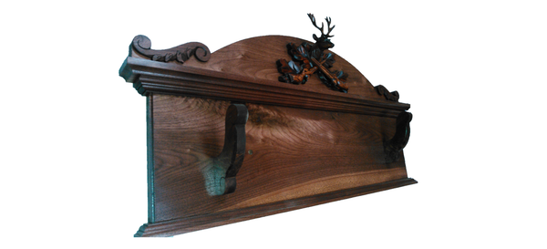Black Forest Carved Deer Stag Wall Gun Rack – Gun Racks For Less
