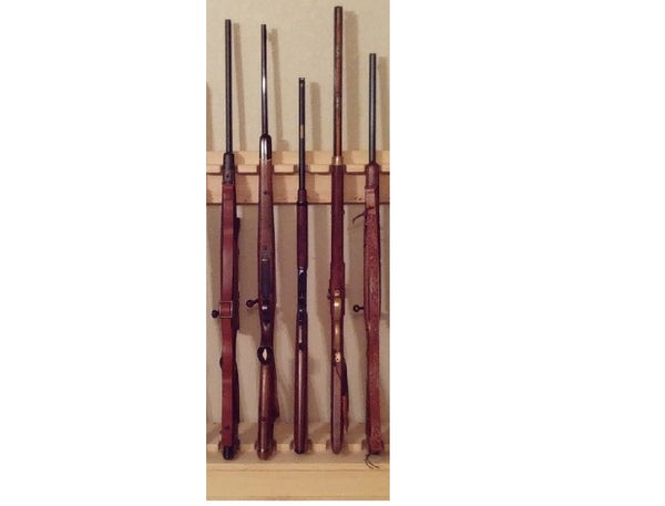 Pine Vertical 8 Gun Rack by Gun Racks For Less