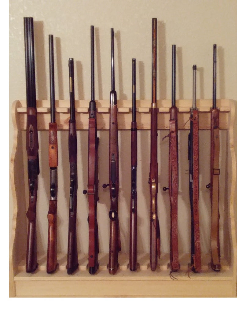 Pine Wooden Vertical Gun Rack 8 Place Long Gun Display – Gun Racks