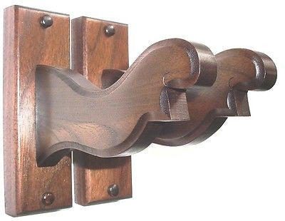 Walnut Wood Bow Rack Hangers Compound or Recurve Archery Wall Display